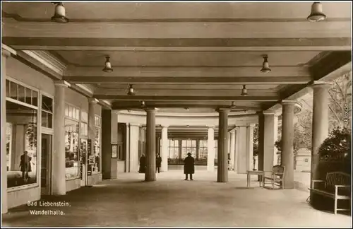 Ansichtskarte Bad Liebenstein Geschäfte - Wandelhalle 1929 