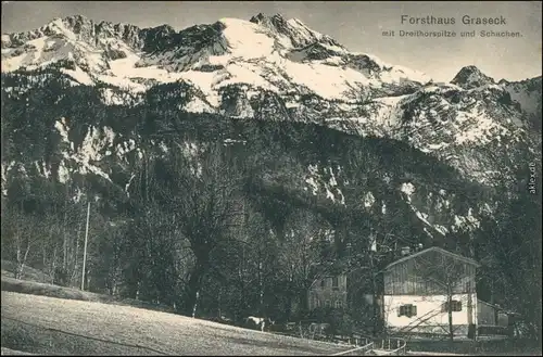 Partenkirchen-Garmisch-Partenkirchen Partie am Forsthaus Graseck 1917 