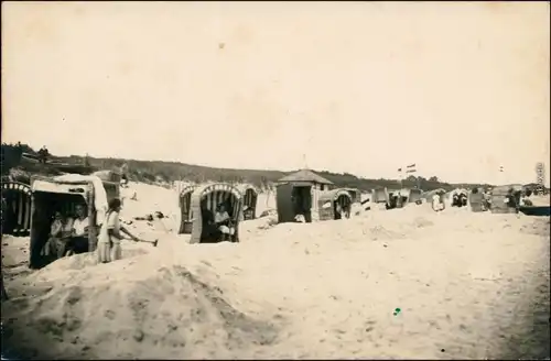 Ansichtskarte Zingst-Darss Pavillon, Strandkörbe Strand - Privatfoto 1919 