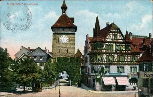 Ansichtskarte Konstanz Schnetztor 1913