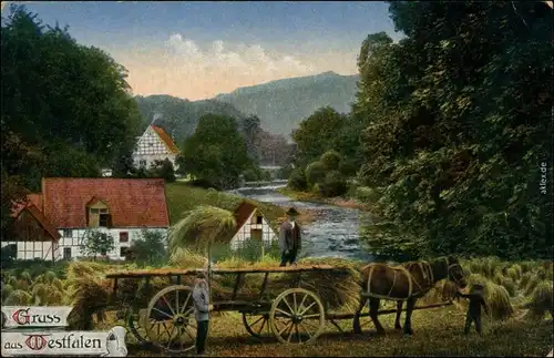 Ansichtskarte  Liedansichtskarte, Heimatbilder aus Westfalen vv  1910