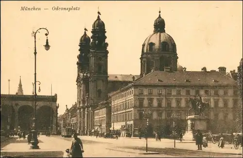 Ansichtskarte München Odeonsplatz 1928 