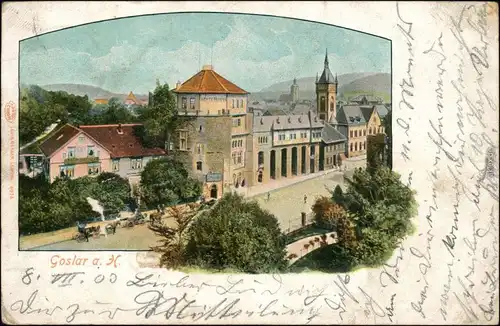 Ansichtskarte Goslar Straßenpartie 1900 