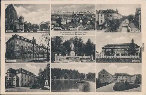 Bad Wörishofen MB: Kurhotel, Casino, Stadt, Teich und Straßen 1934 