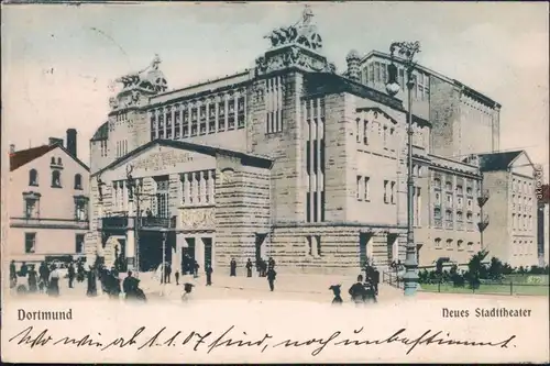 Ansichtskarte Dortmund Neues Stadttheater 1911