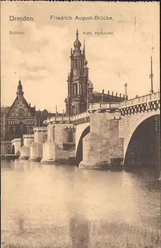 Altstadt-Dresden Augustusbrücke / Friedrich August Brücke /   1912