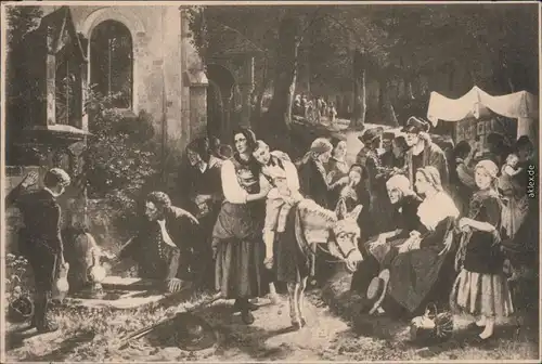 Köln Wallraf-Richartz-Museum: Gemälde "Die Wallfahrer" von H. Galentin 1918
