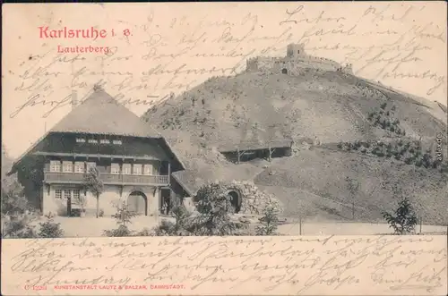 Ansichtskarte Karlsruhe Restauration Am Lauterberg 1903 
