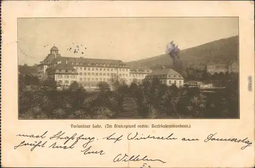 Ansichtskarte Lahr (Schwarzwald) Beurikskrankenhaus und Vorseminar 1913 