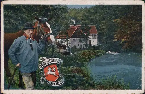 Ansichtskarte  Liedansichtskarte "Westfalenlied" 1914