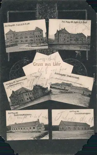 Lahr (Schwarzwald) Art. Reg. 66, 5. u. 6. Batt.: Kaserne Geschützschuppen 1913