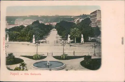 Ansichtskarte Neapel Napoli Straßenpartie - Villa Nazionale 1906 