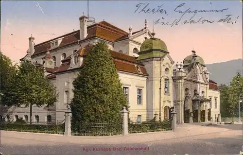 Ansichtskarte Bad Reichenhall Partie am Kurhaus 1913 
