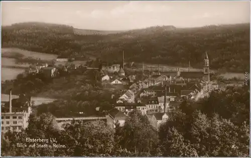 Ansichtskarte Elsterberg (Vogtland) Blick auf Stadt und Fabrikanlagen 1929