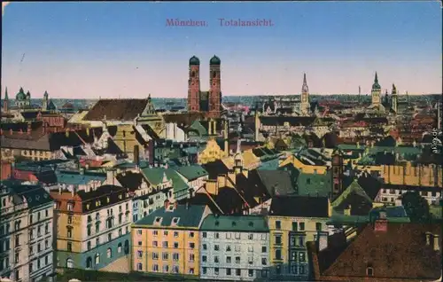 Ansichtskarte München Blick auf die Stadt 1935 
