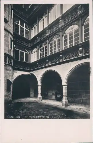 Ansichtskarte Nürnberg Hof in der Tucherstraße 21 1929