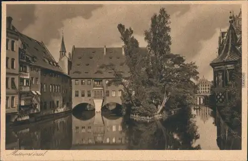 Ansichtskarte Nürnberg Museumsinsel 1926