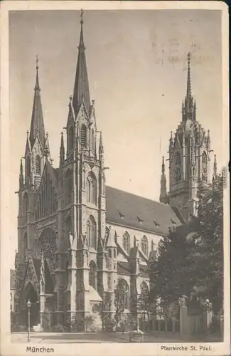 Ansichtskarte München Pfarrkirche St. Paul 1913