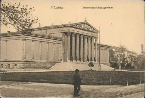 Ansichtskarte München Partie an der Kunstausstellungsgebäude 1914 