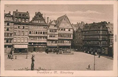 Ansichtskarte Frankfurt am Main Römerberg 1925