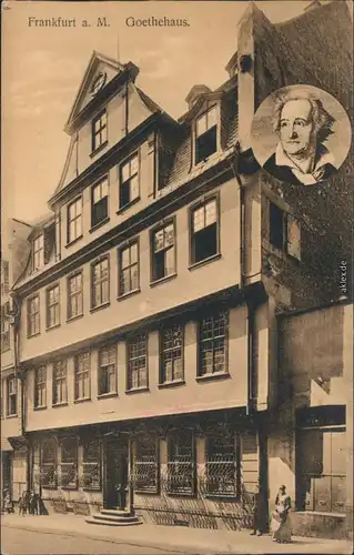 Ansichtskarte Frankfurt am Main Goethehaus 1912