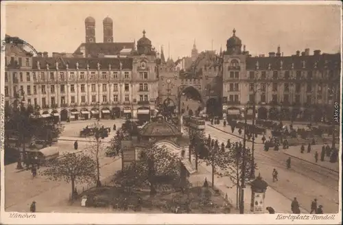 Ansichtskarte München Karlsplatz-Rondell 1909