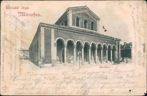 Ansichtskarte Maxvorstadt-München Basilika St. Bonifaz 1898