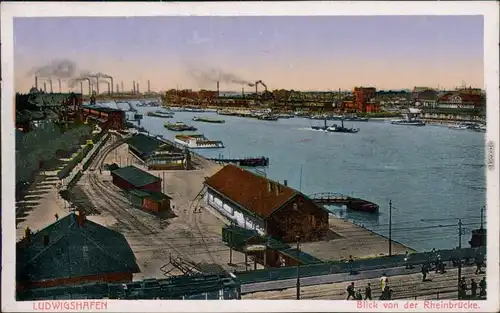 Ansichtskarte Ludwigshafen Hafen und BASF 1925 