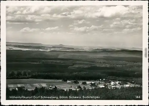 Dorf Schneeberg-Eulau (Böhmen) Sněžník Jílové u Děčína Blick t 1942