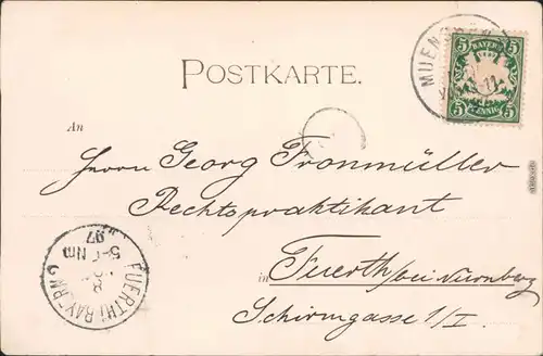 Ansichtskarte Tegernsee (Stadt) Blick auf die Stadt vom Westerhof 1897