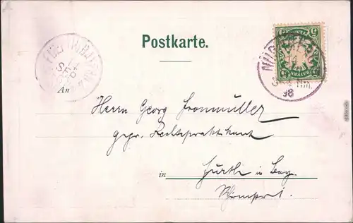 Ansichtskarte Nürnberg Künstlerkarte: Frauentor 1898