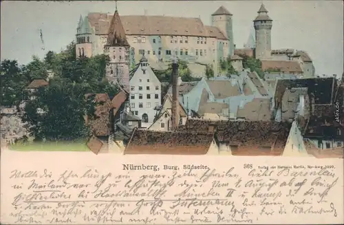 Ansichtskarte Nürnberg Nürnberger Burg - Südseite 1899
