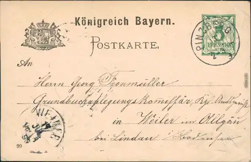 Ansichtskarte  Berufe /Arbeit: Bauern - Königreich Bayern 1900
