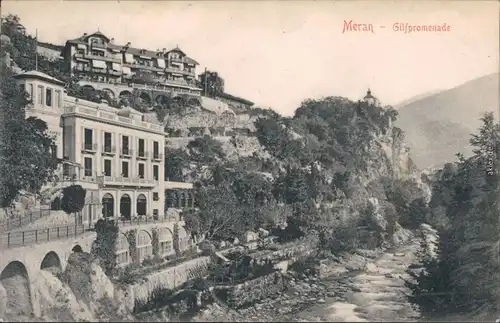 Ansichtskarte Meran Merano Gilfpromenade 1914