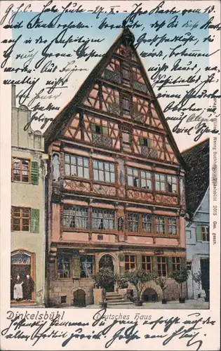 Ansichtskarte Dinkelsbühl Deutsches Haus 1905