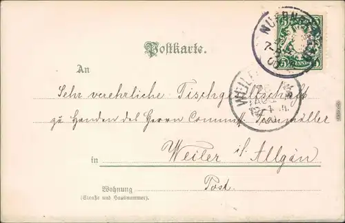 Ansichtskarte  Glückwunsch / Grusskarten: Allgemein - Waldes Grüsse 1900