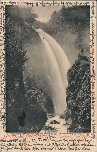 Ansichtskarte Oberstdorf (Allgäu) Stuibenfall im Oythal 1900