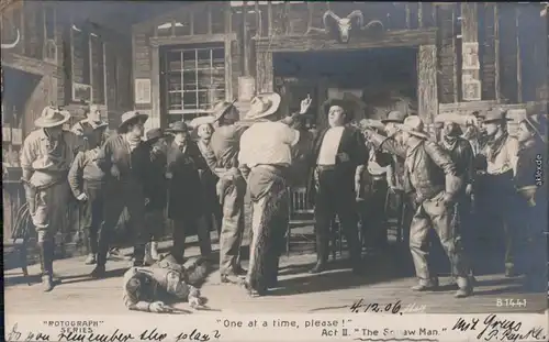 Ansichtskarte  One at a time Western Scene 1906 