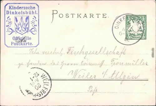 Ansichtskarte Dinkelsbühl vor dem Rothenburger Tor 1900