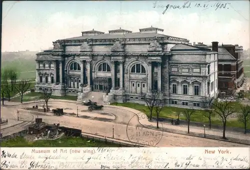 Ansichtskarte New York City Museum of Art - Straße 1905 