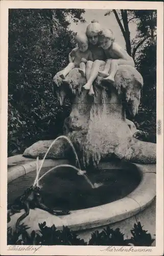 Ansichtskarte Düsseldorf Märchenbrunnen 1932