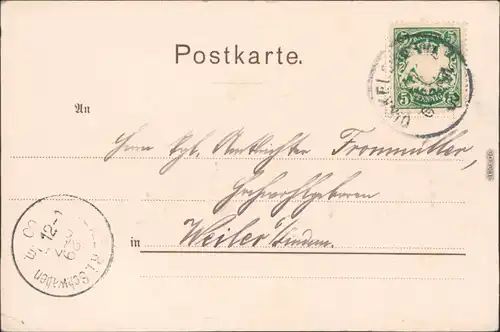 Ansichtskarte Nürnberg Künstlerkarte v. P. Schmohl: Casematten 1900