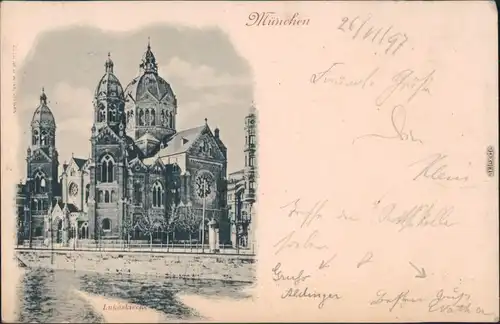 Ansichtskarte München Lukaskirche 1897 