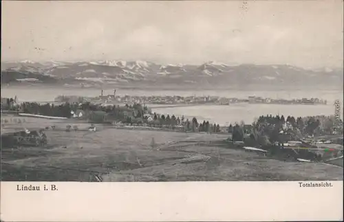 Ansichtskarte Lindau (Bodensee) Panorama-Ansicht 1906