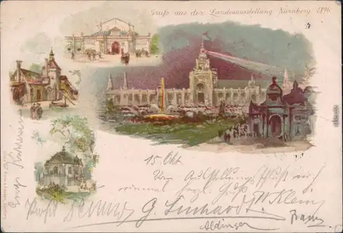 Ansichtskarte Nürnberg Landesausstellung Litho AK 1896