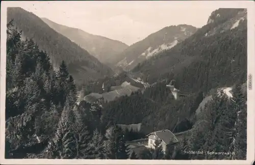 Ansichtskarte Hirschsprung-Breitnau Höllental 1928
