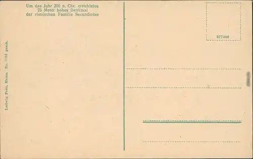 Ansichtskarte Igel (Mosel) Igeler Säule 1914