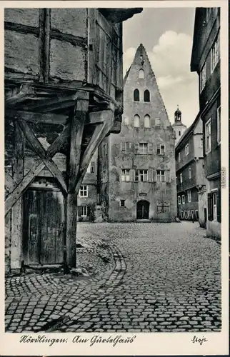 Ansichtskarte Nördlingen Straßenpartie 1932 