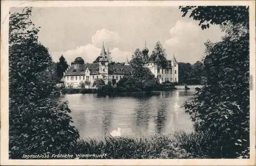 Ansichtskarte Trockenborn-Wolfersdorf Jagdschloss Fröhliche Wiederkunft 1930