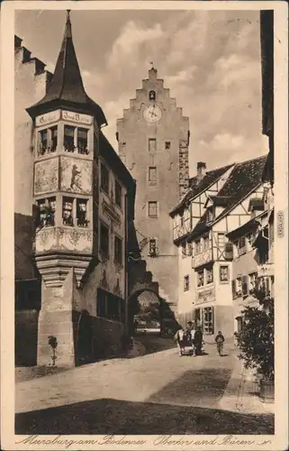 Ansichtskarte Meersburg Obertor und Bären 1931